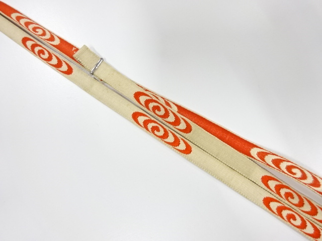 アンティーク　正絹　帯留め用　手組三分紐